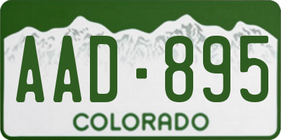 CO license plate AAD895