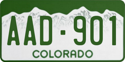 CO license plate AAD901