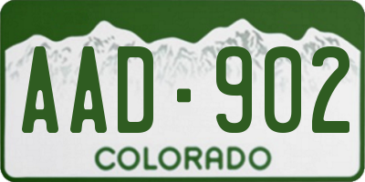 CO license plate AAD902
