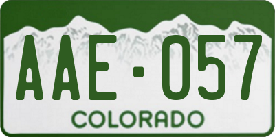 CO license plate AAE057