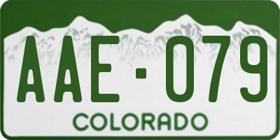 CO license plate AAE079
