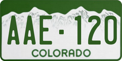 CO license plate AAE120