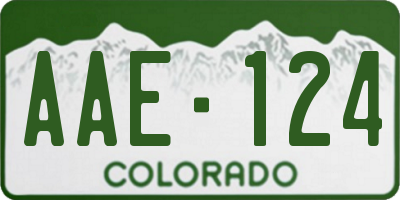 CO license plate AAE124
