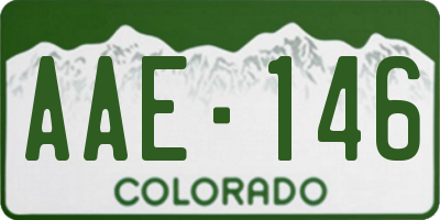 CO license plate AAE146