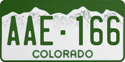 CO license plate AAE166