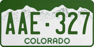 CO license plate AAE327