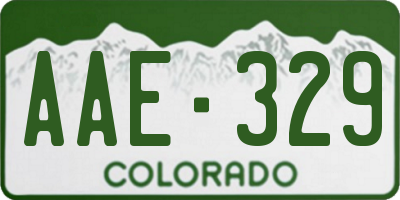CO license plate AAE329