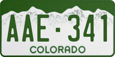 CO license plate AAE341