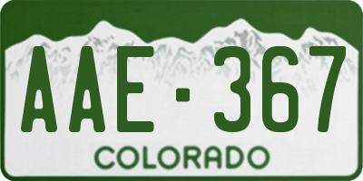 CO license plate AAE367