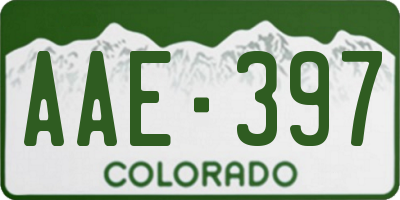 CO license plate AAE397