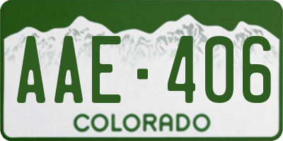 CO license plate AAE406