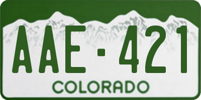 CO license plate AAE421
