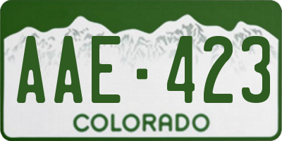 CO license plate AAE423
