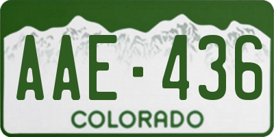 CO license plate AAE436