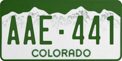 CO license plate AAE441