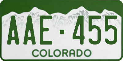 CO license plate AAE455