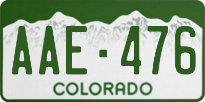 CO license plate AAE476
