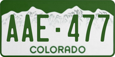 CO license plate AAE477