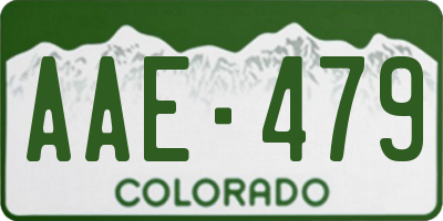 CO license plate AAE479