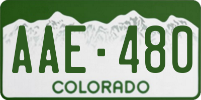 CO license plate AAE480