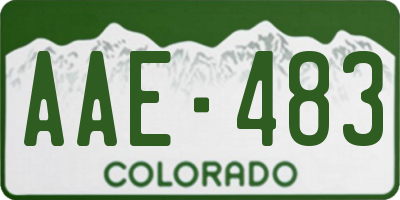 CO license plate AAE483