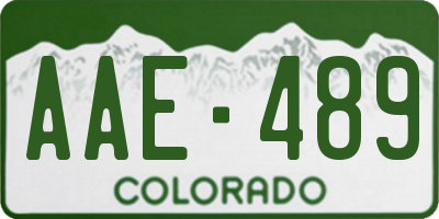 CO license plate AAE489