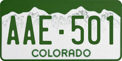CO license plate AAE501
