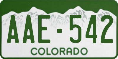 CO license plate AAE542