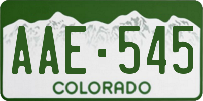 CO license plate AAE545
