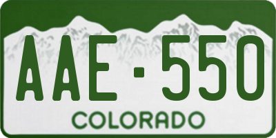 CO license plate AAE550