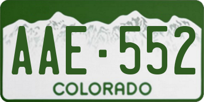CO license plate AAE552