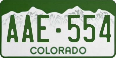 CO license plate AAE554