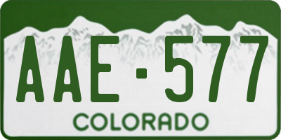 CO license plate AAE577