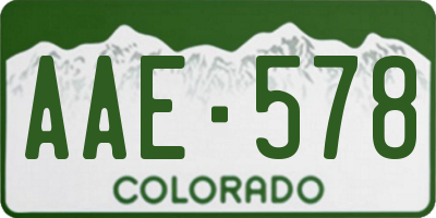 CO license plate AAE578