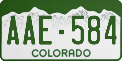 CO license plate AAE584