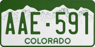 CO license plate AAE591