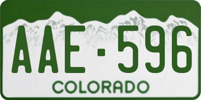 CO license plate AAE596