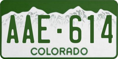 CO license plate AAE614
