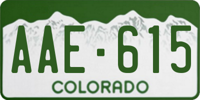 CO license plate AAE615