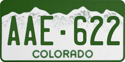 CO license plate AAE622