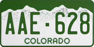 CO license plate AAE628
