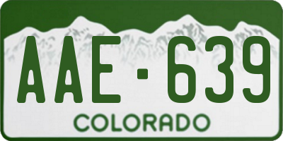 CO license plate AAE639