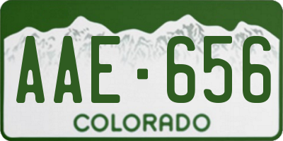 CO license plate AAE656