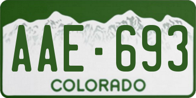 CO license plate AAE693