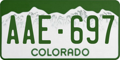 CO license plate AAE697