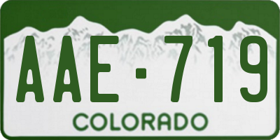 CO license plate AAE719