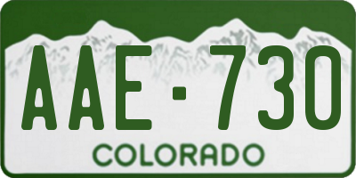 CO license plate AAE730