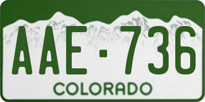CO license plate AAE736
