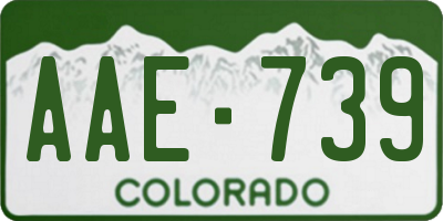 CO license plate AAE739