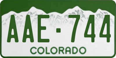 CO license plate AAE744